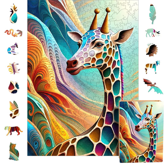 Puzzle girafe en bois