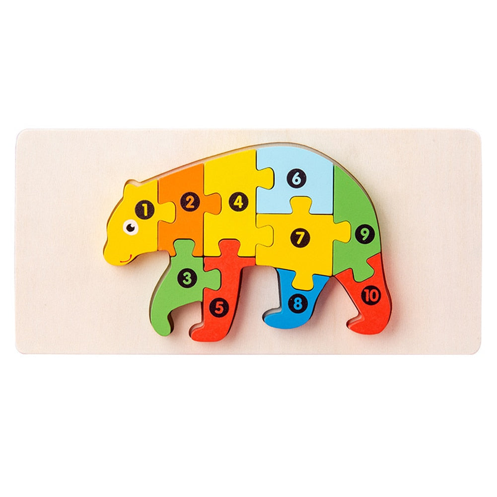 Puzzle ours en bois