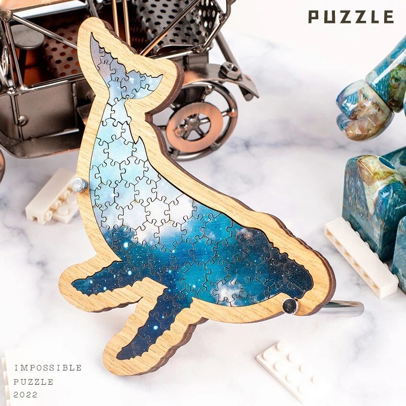 Puzzle en bois baleine