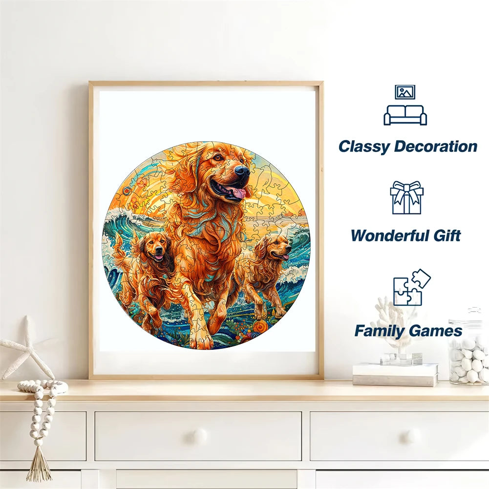 Puzzle golden retriever