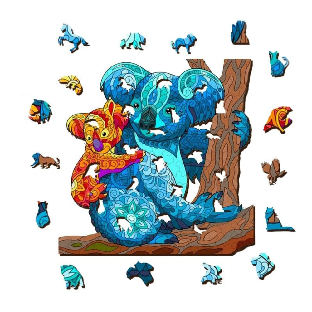 Puzzle avec piece en forme d'animaux