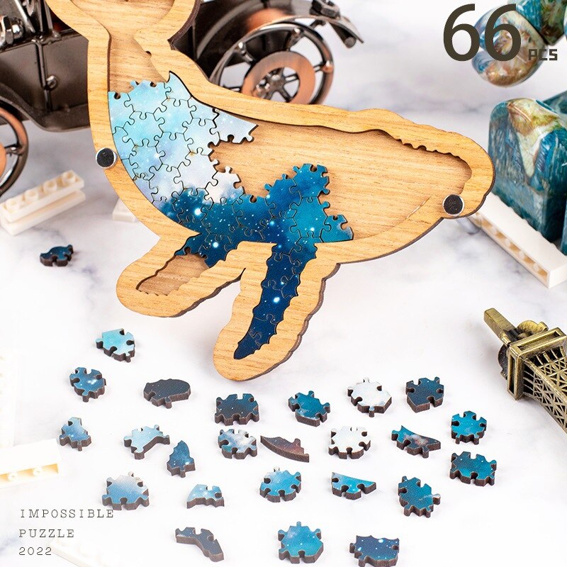 Puzzle en bois baleine