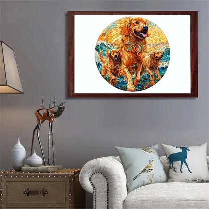 Puzzle golden retriever