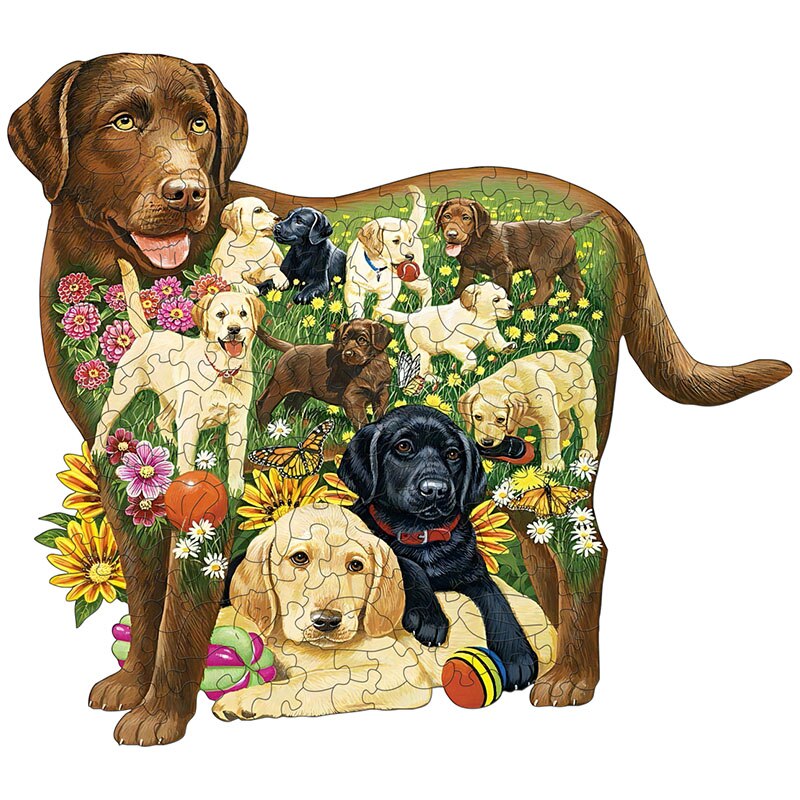 Puzzle labrador chocolat