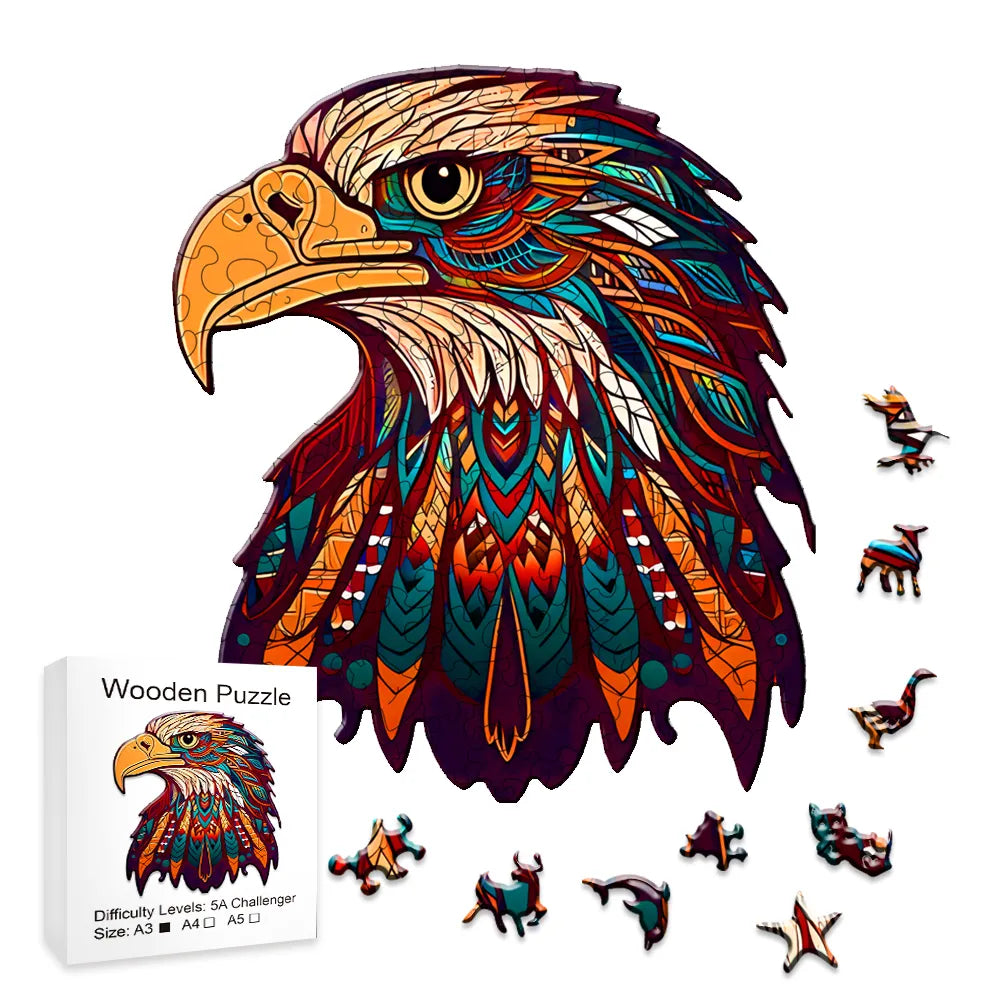 Puzzle silhouette aigle