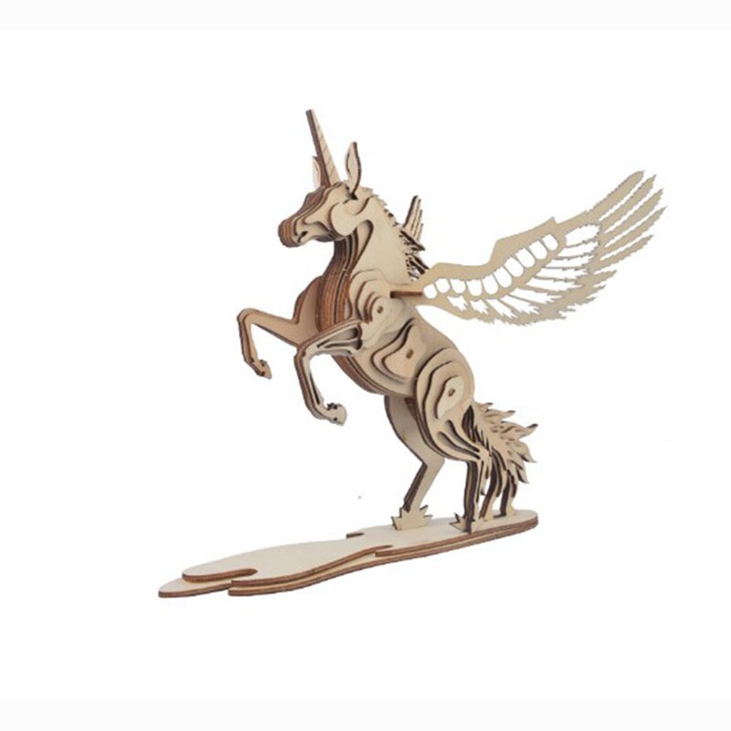 Puzzle 3d licorne en bois