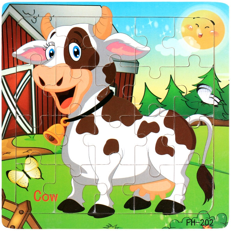 Puzzle vache maternelle