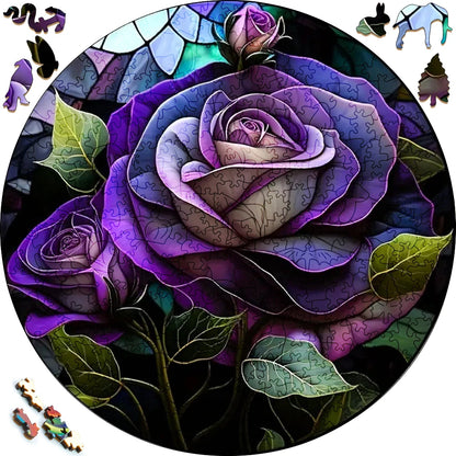 Puzzle rond fleurs