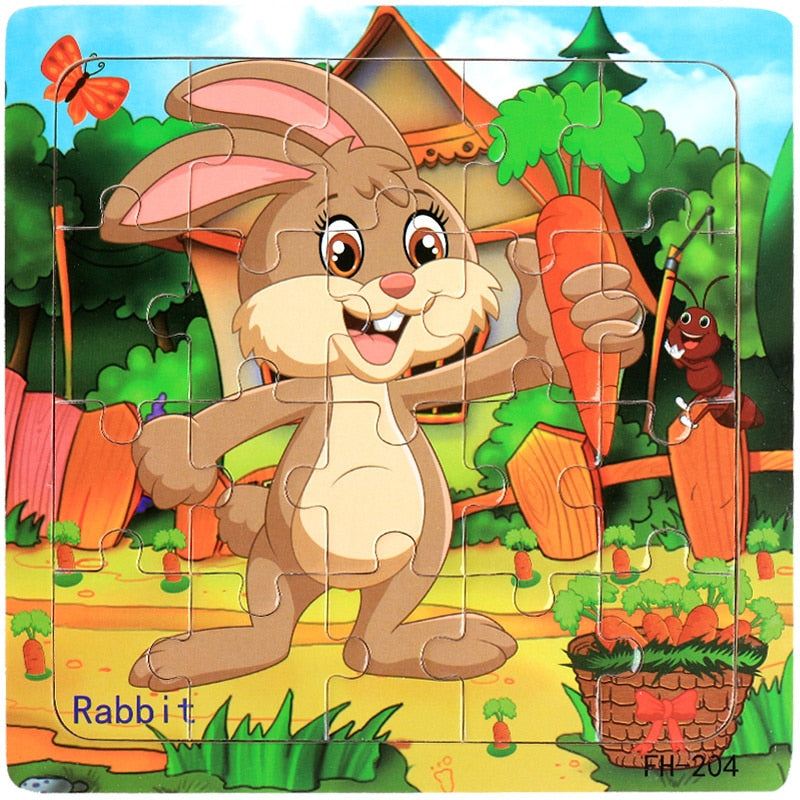 Puzzle maternelle lapin