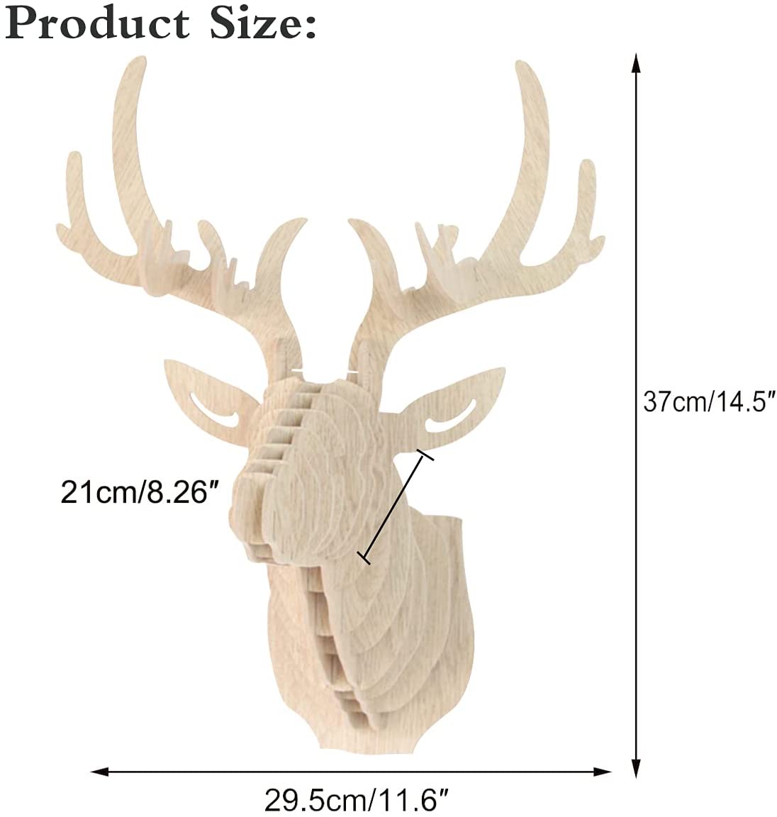 Tête de cerf puzzle 3d