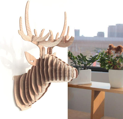 Tête de cerf puzzle 3d