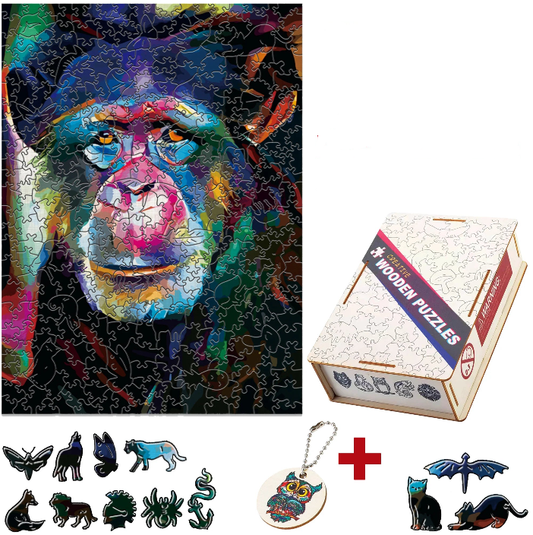 Puzzle singe coloré