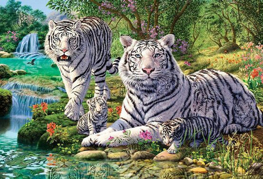 Puzzle image tigre blanc