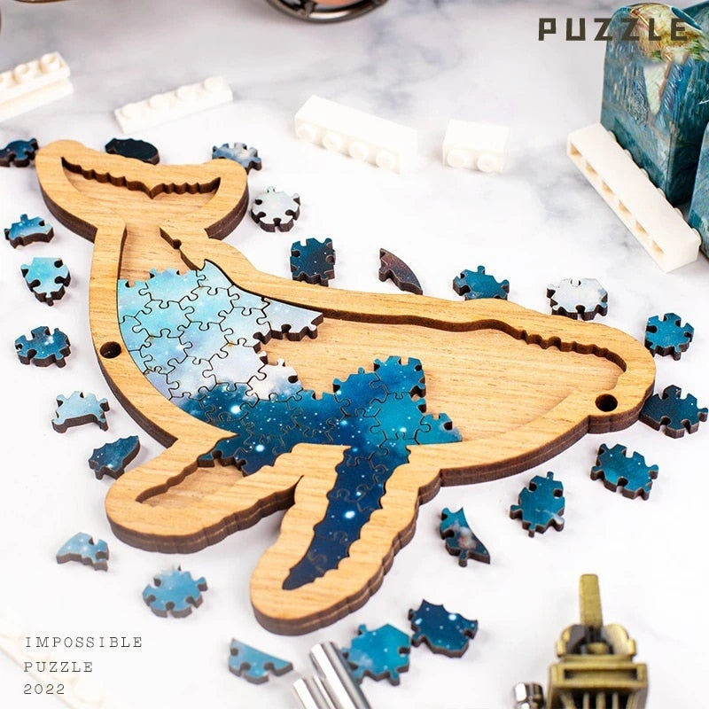 Puzzle en bois baleine