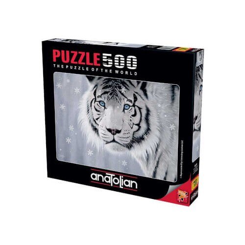 Puzzle 500 pièces tigre blanc